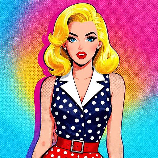 Retro Pop Art Blonde Woman