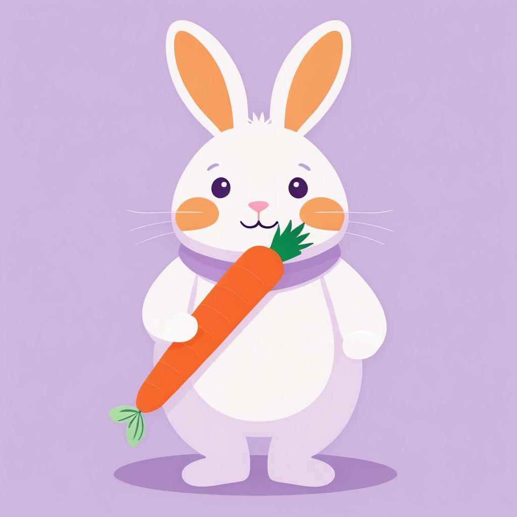 Charming Bunny with Carrot Accessories