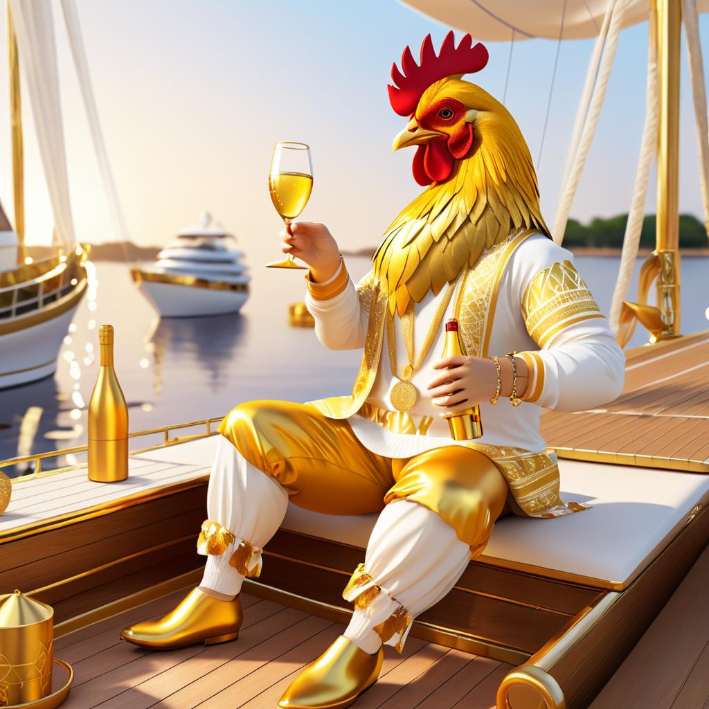 Yoga Chicken on a Boat Adventure