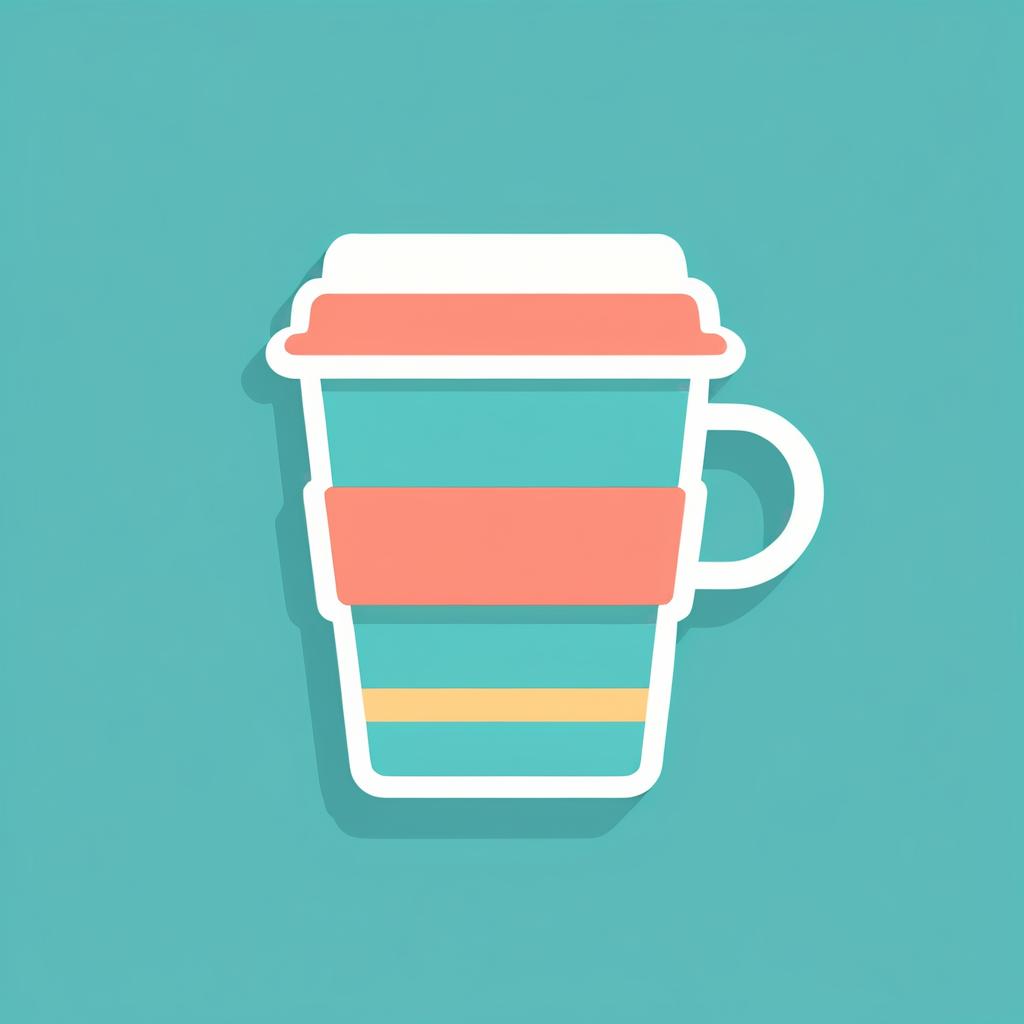 Minimalistic Doodle Coffee Cup Icon