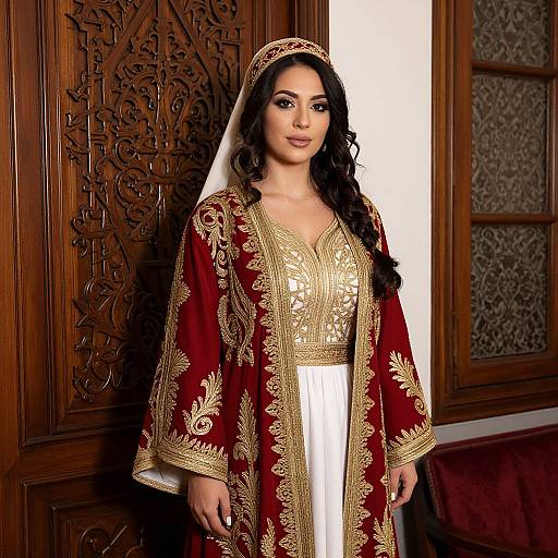 Traditional Turkish Woman in Ottoman Attire