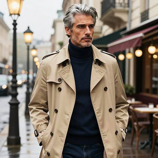 Cinematic Portrait of Elegant Mature Man