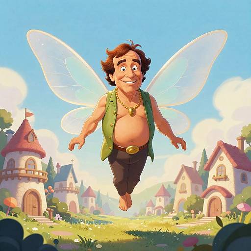 Danny DeVito Cartoon Fairy Illustration