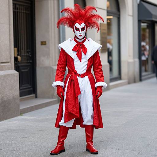 Red and White Carnival Costume