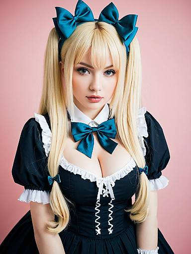 Lifestyle costume photo of Akai haato (gothic lolita). Cosplay clothes