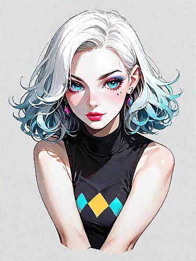 Minimalist Houndstooth Turtleneck Mini Dress