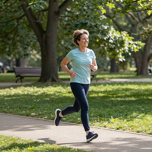 Joyful Run in Sunlit Park