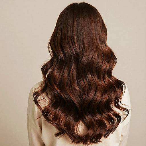 Elegant Long Wavy Brown Hair