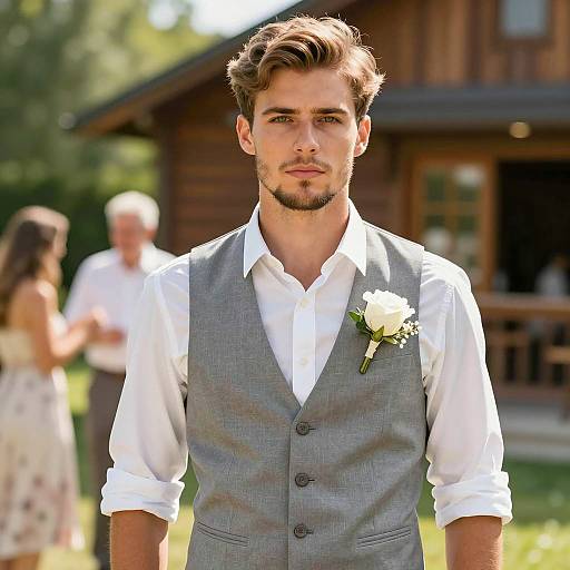 Stylish Summer Wedding Male Attire