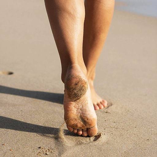Realistic Foot Mid-Step on Beach