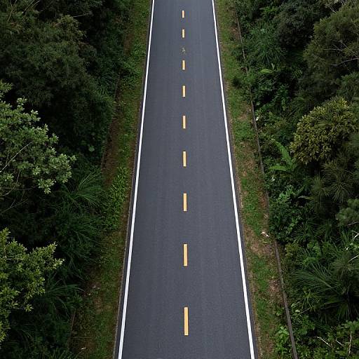 Isometric Aerial View of Asphalt Road