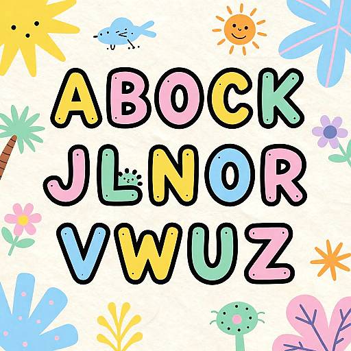 Quirky Dr Seuss Style Alphabet