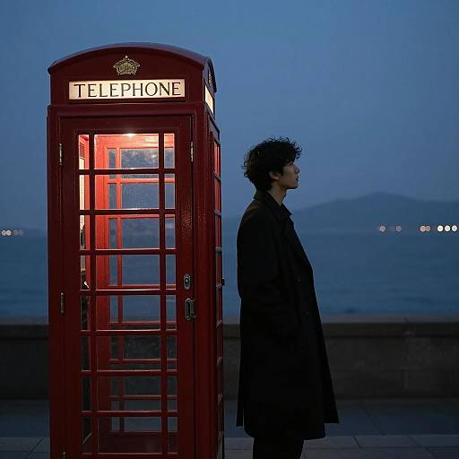 Dramatic Silhouette by Red Phone Booth
