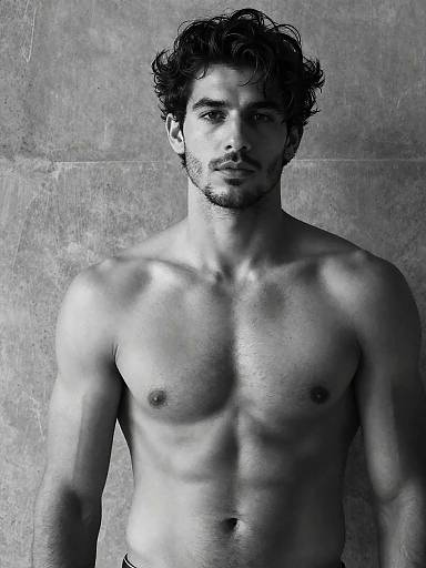 Black and White Fitness Model Portrait