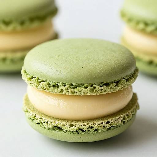 Matcha Macarons with Mango Buttercream