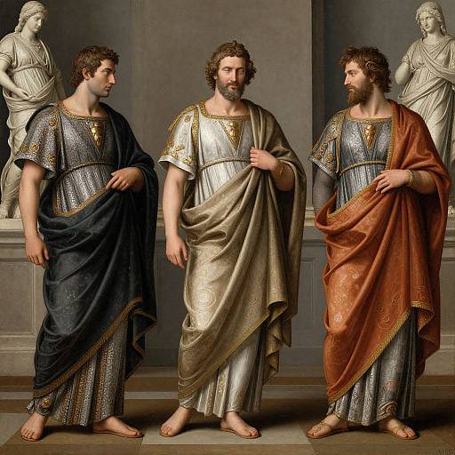 Roman Men Portraits in Classical Attire