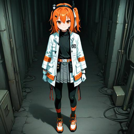 Dystopian Android Girl in Soft Light