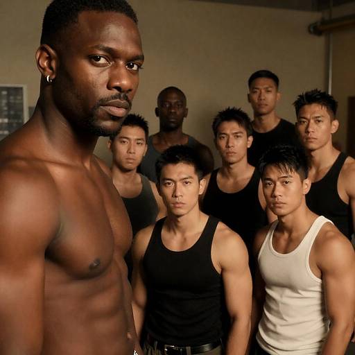 Dramatic Group Portrait in Urban Setting