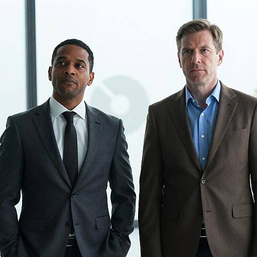 Indoor Portrait of Two Men in Suits