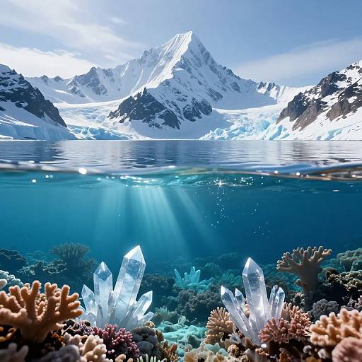Ethereal Icy Peaks and Underwater World