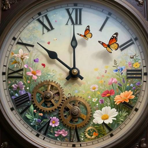 Surreal Clock Garden Harmony