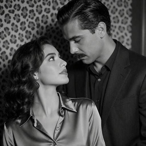 Intimate Black-and-White Portrait of Couple