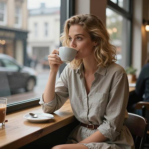 Cozy Cafe Moments: Candid Portraits