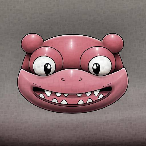 Illustration of Slowpoke, pokemon in the style of Kezune (i- -i)