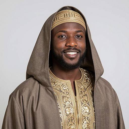 Realistic Dark-Skinned Sheik Portrait