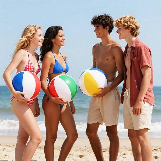 Fun Day at the Beach with Friends