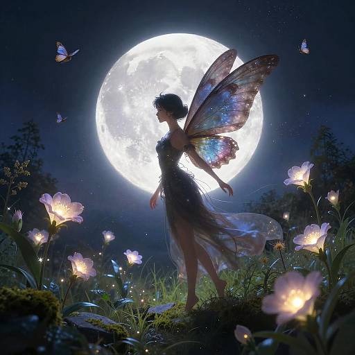 Luminous Moonshadow Fairy in Twilight Glen