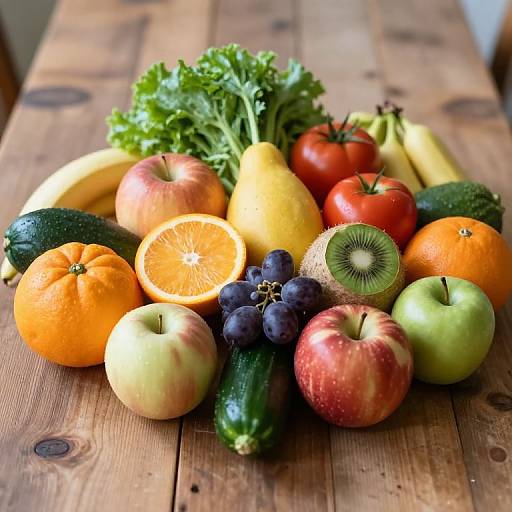 Colorful Fruits and Vegetables Display