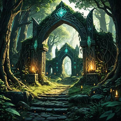 Ancient Elven Gateway in Enchanted Forest