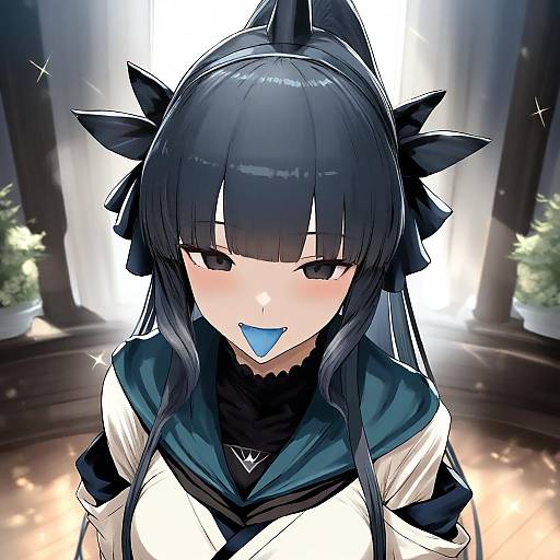 Illustration of Artemis of the blue, atelier live in the style of Ganari ryuu