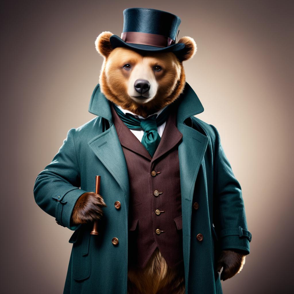 Whimsical Bear as Sherlock Holmes