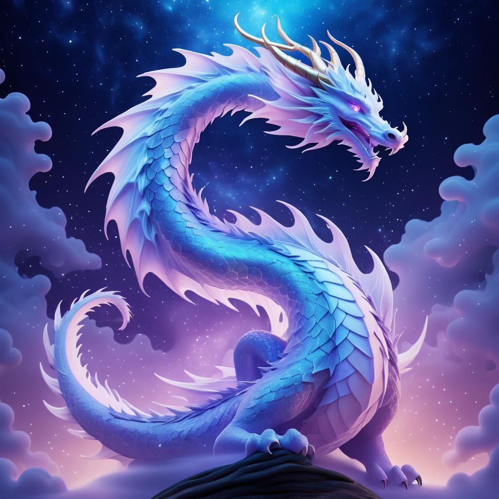 Ethereal Dragon in Dreamlike Fantasy Art