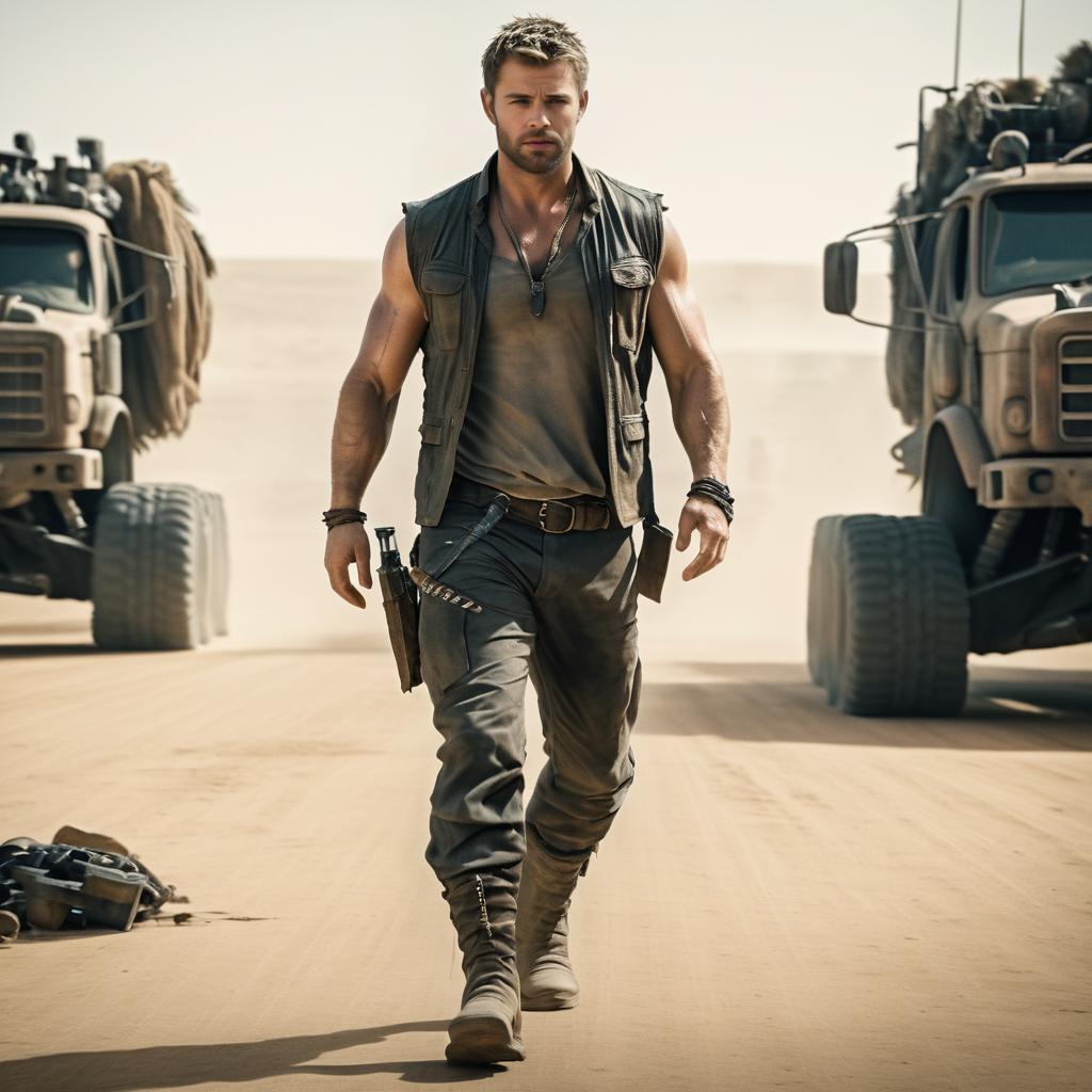 Epic Mad Max Chris Hemsworth Portrait