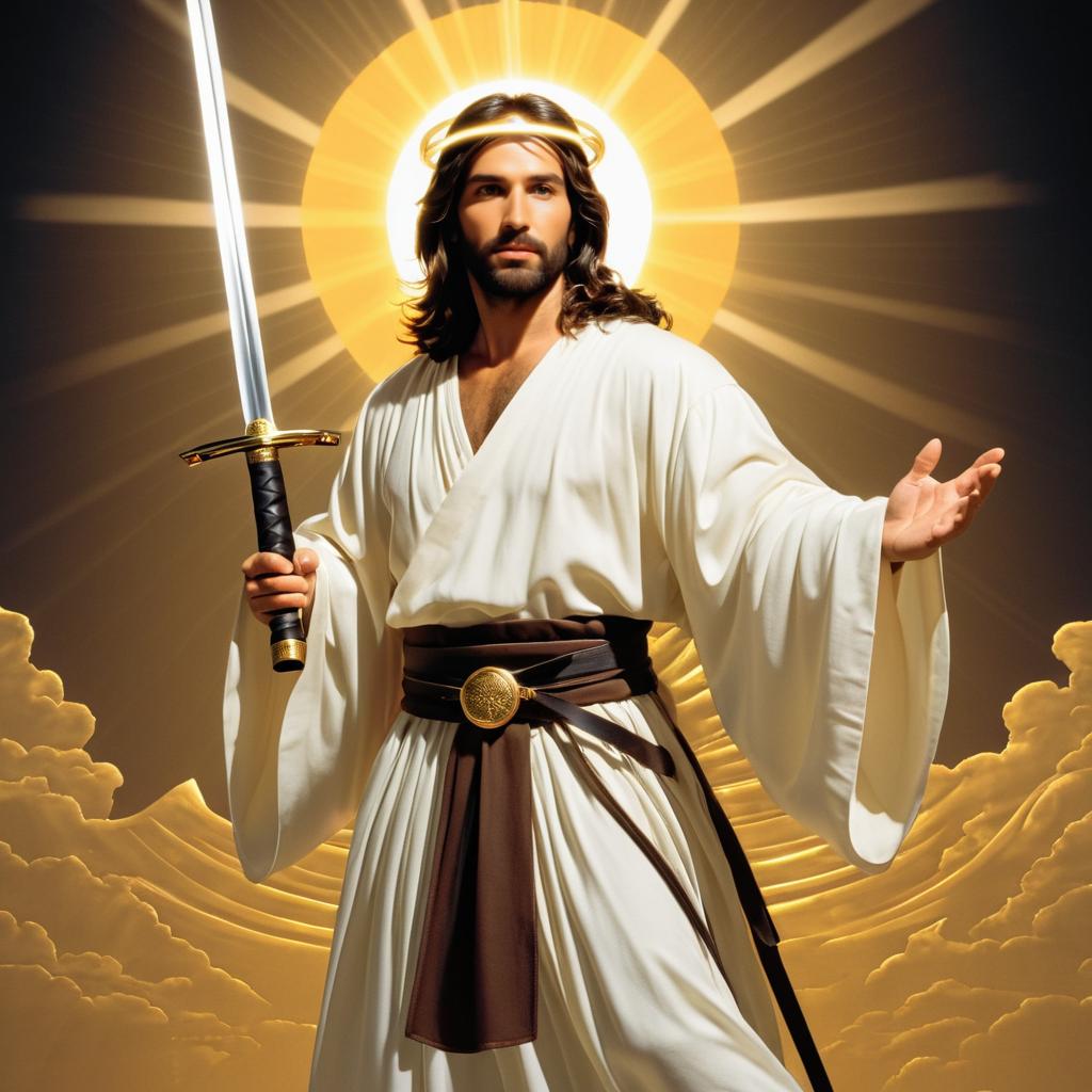 Divine Warrior: Jesus with Katana