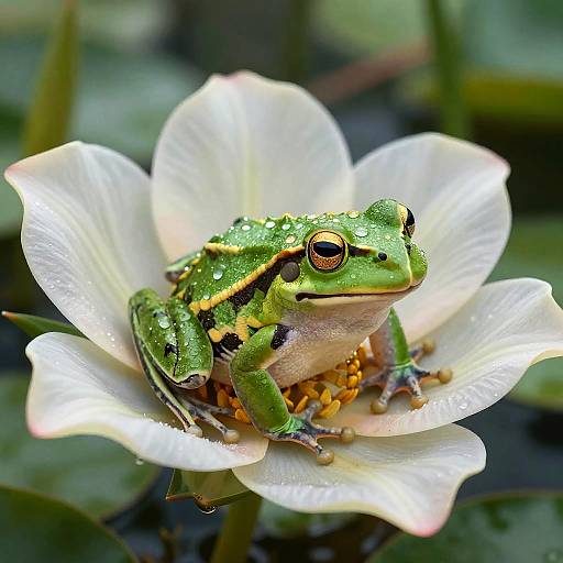 Enchanted Princess and Frog Close-Up