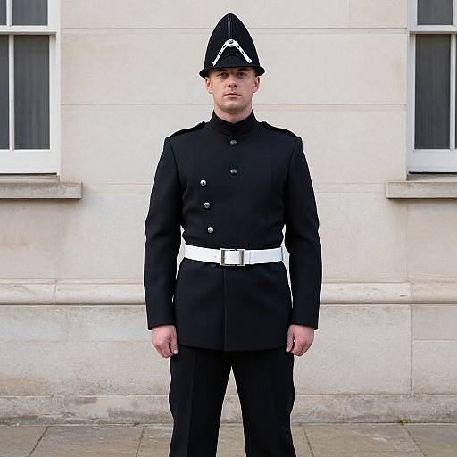 Man in Queens Guard Uniform