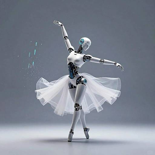 Elegant Robot Dance AI Art