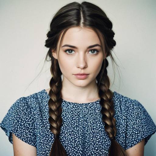 Young Woman with Five Strand Braids