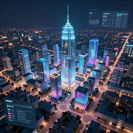 Futuristic City Map Maker Interface