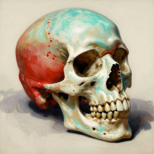 Classical Skull Painting in Sargent Style