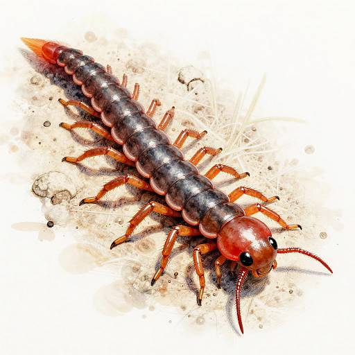 Realistic Centipede Illustration