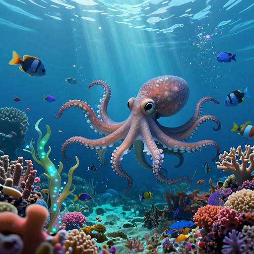 Enchanted Underwater Fantasy Scene