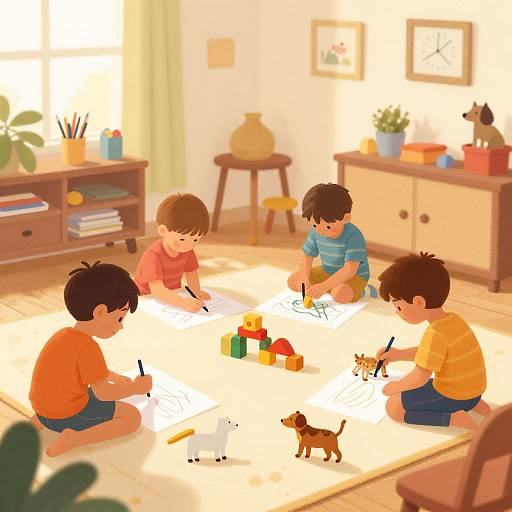 Cozy Indoor Play and Learning for Boys