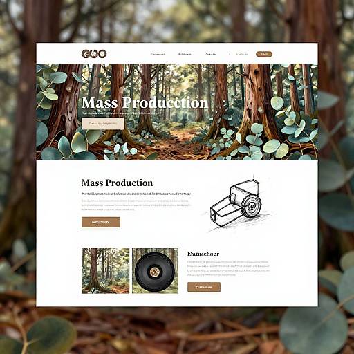 Modern Audio Website in Eucalypt Forest
