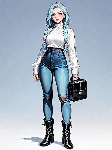 Stylish Woman in Minimalist Fashion