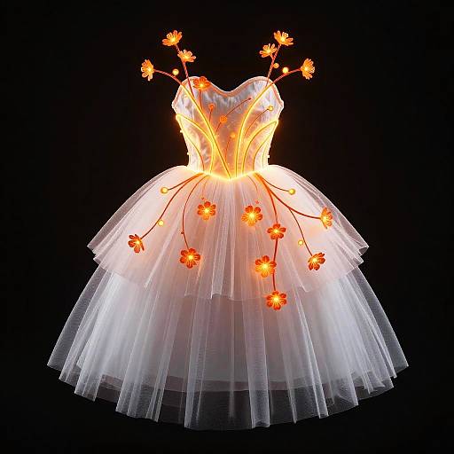 Futuristic Neon Wire Dress